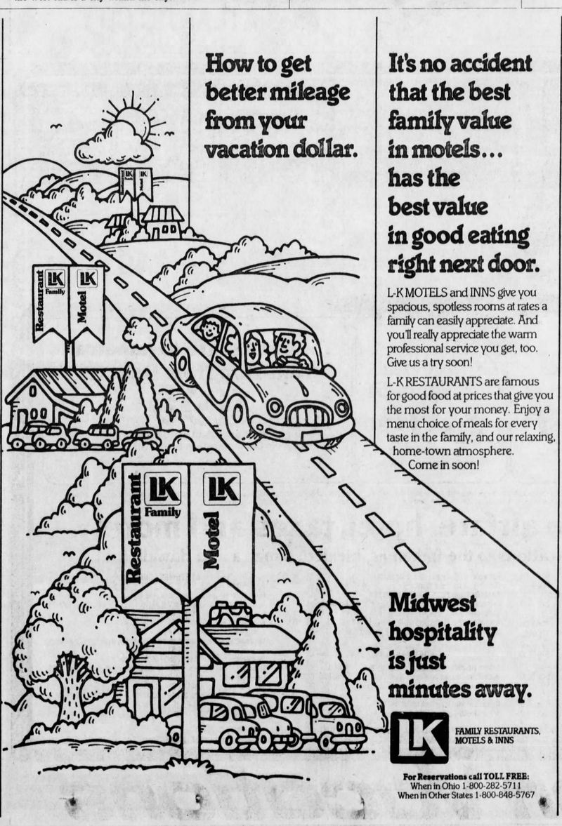 L-K Motel - June 1983 Ad (newer photo)